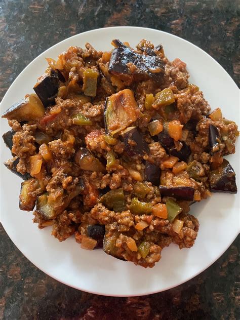 Ground Beef and Eggplant Stir Fry