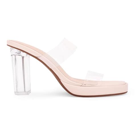 Buy Lino Perros Transparent Block Heels at Amazon.in