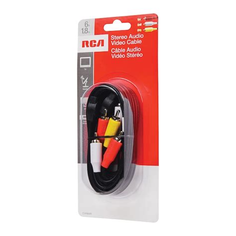 RCA 6ft Black Audio Cable with 24K Gold-Plated Connectors - Connects A ...