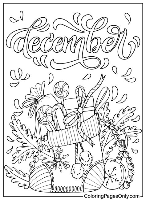 Free December Coloring Pages Printable – Fun & Festive! - Printables ...