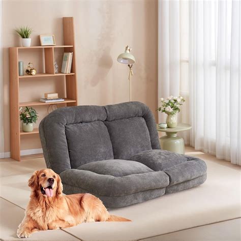 Double Lazy Sofa, Bean Bag Bed, Floor Couch for Adult, Floor Chair with ...