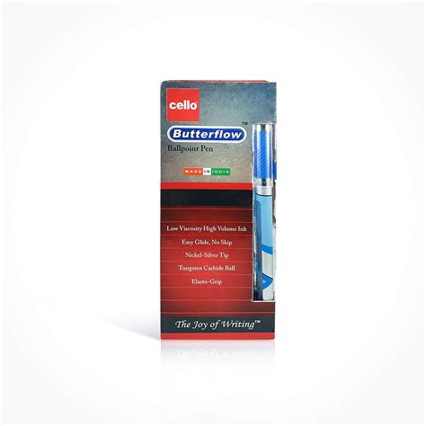Cello Butterflow Ball Pen 0 7mm Box Of 12pc Blue | Desertcart INDIA
