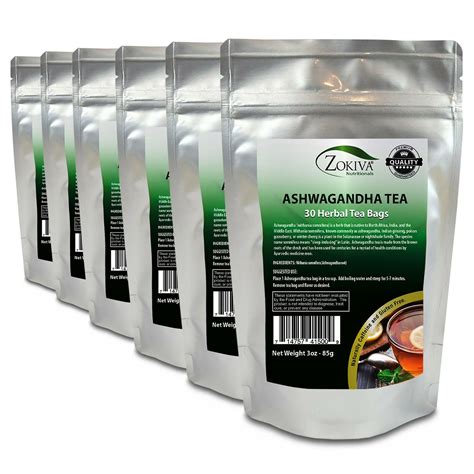 Ashwagandha Tea Organic 6-PACK 180 Bags (Withania Somnifera) - Walmart.com
