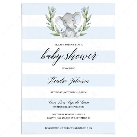 Boy Baby Shower Invitations