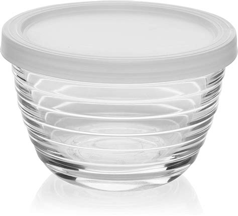 Libbey Small Glass Bowls with Lids - Men Food Flavor