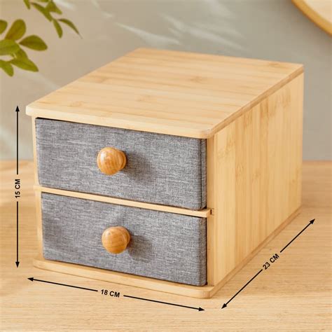 Buy Regan Oxford Bamboo 2-Tiered Storage Drawers from Home Centre at ...