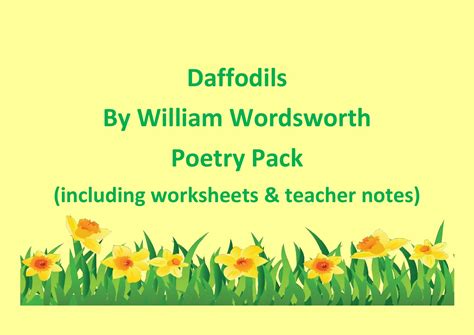 Daffodils Poem William Wordsworth Lesson Plan Pdf | Sitedoct.org
