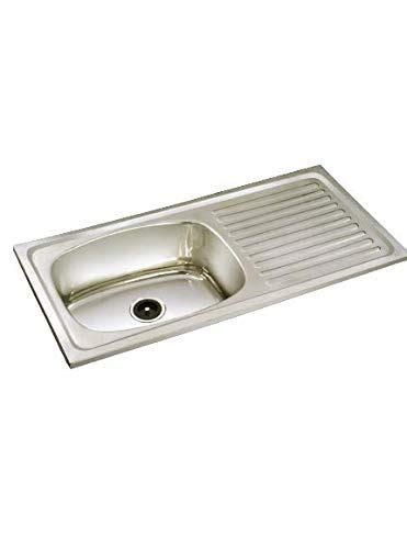 BLUE STAR® Stainless steel kitchen sink 41x20 drainboard 304 grade 1mm ...