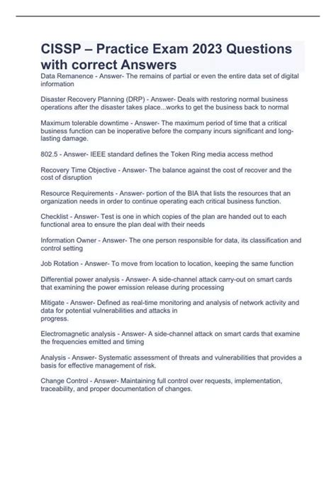 Cissp Practice Test