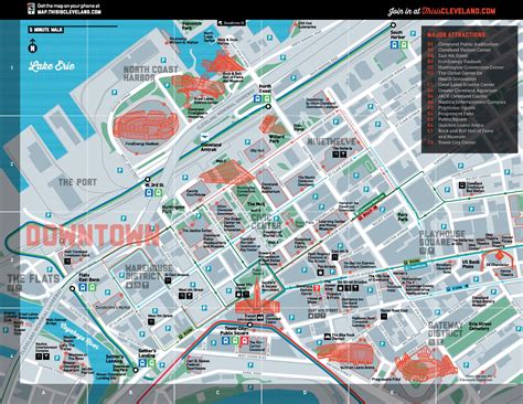Cleveland tourist attractions map - Ontheworldmap.com