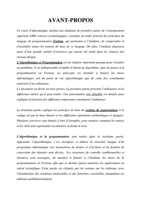 Image result for Cours D'informatique Algorithme Et Programmation