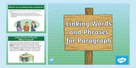 Level 3: Linking Words & Phrases for Paragraphs Worksheet