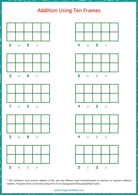 Using Ten Frames to Complete Addition Problems 的图像结果