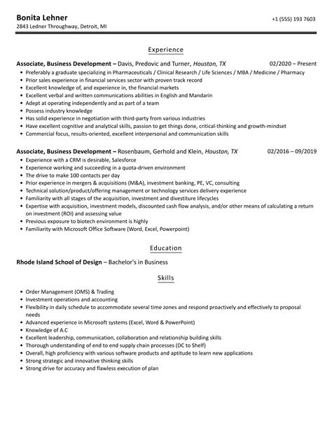 Development Associate Resume Examples 的图像结果