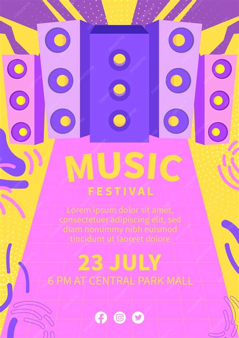 Premium Vector | Music festival poster