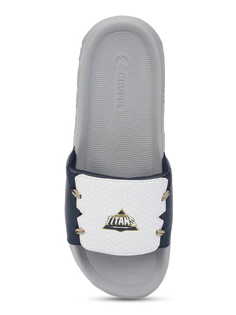 Chupps X Gujarat Titans Brave White Navy Sliders