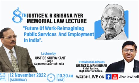 Read all Latest Updates on and about 8th Justice V. R. Krishna Iyar ...