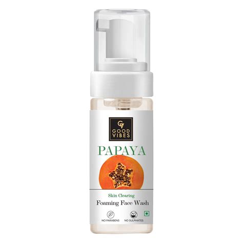 Papaya Skin Clearing Foaming Face Wash – Good Vibes