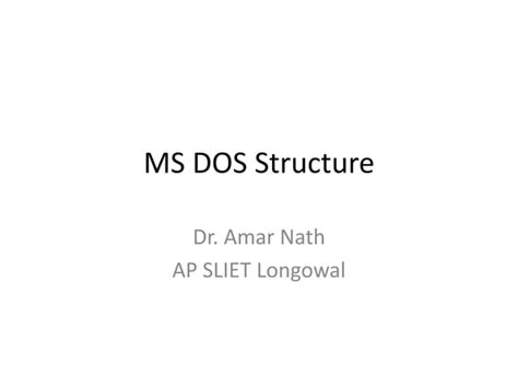 Image result for Dos File Structure