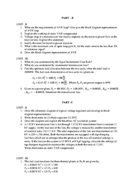CLA2 QB - Refer - PART – B UNIT - II What are the requirements of AVR ...