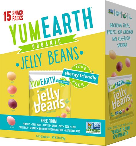 Amazon.com : YumEarth Organic Jelly Beans - Fruity Candy Snack Packs ...