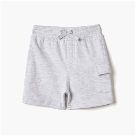 Juniors Solid Shorts with Drawstring Closure and Pocket