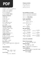 Image result for Pure Maths Formula Sheet