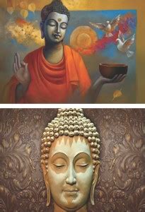 Combo of 2 Beautiful poster | Sparkle Paper Printing Buddha Wall ...