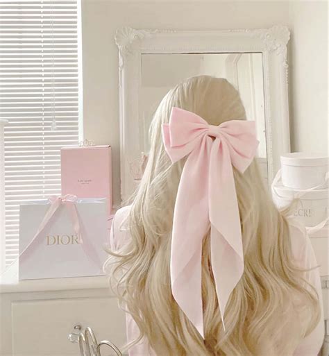 Download Blonde Hair Pink Bow Aesthetic Wallpaper | Wallpapers.com