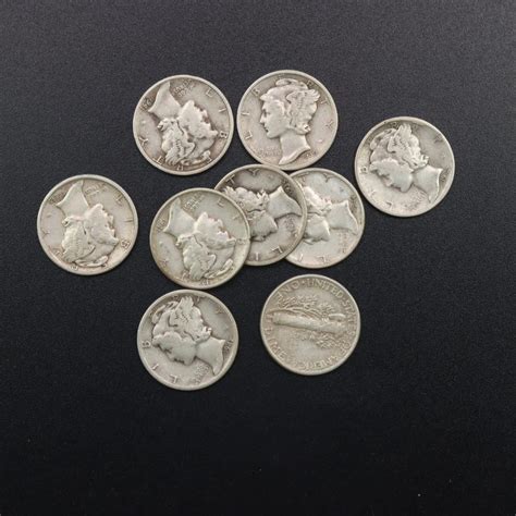 9 Mercury Silver Dimes | Property Room