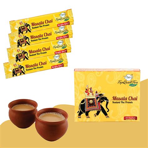 Pekoe International Masala Chai | Instant Tea Premix | 10 Sachets 15g ...