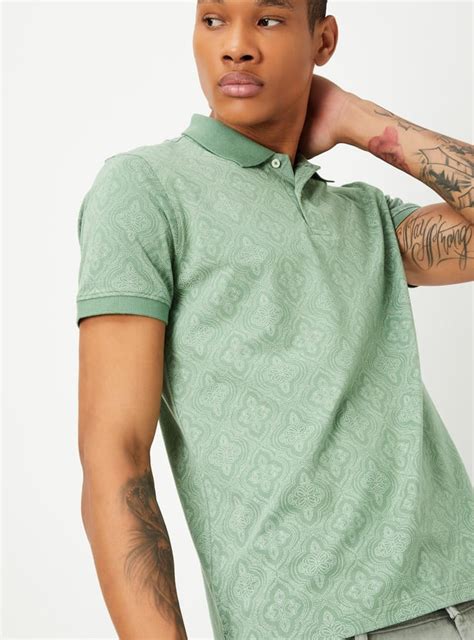 Buy Men Slim Fit Printed Polo T-shirt Online at just Rs. 699.0 ...
