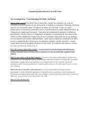 Image result for Call Center Sample Question