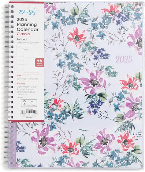 Amazon.com : Blue Sky 2025 Weekly and Monthly Planner Calendar, January ...