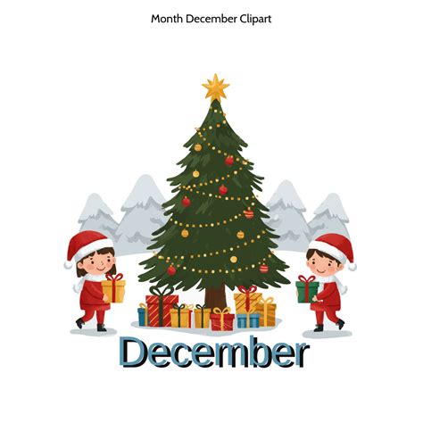 Free December Vector Clipart (PNG, SVG) to Edit Online