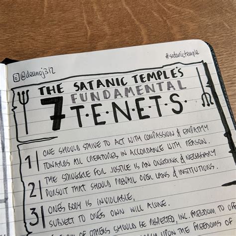 The Satanic Temple’s 7 Fundamental Tenets — Night Sky Creative