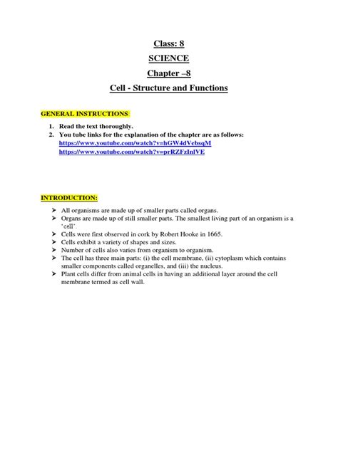 Image result for Class 8 Science Cell Structure and Function