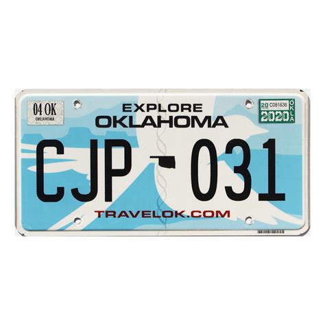 2020 Oklahoma Explore #CJP-031 | Old OK License Plates