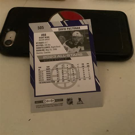 23/24 OPC Boston Bruins David Pastrnak Blue Border 2023 All-Stars card ...