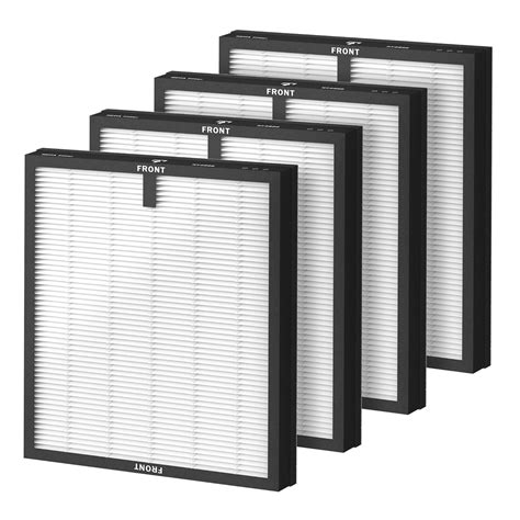 INJINEO 4 Pack HY4866 True HEPA Air Purifier Replacement Filter ...