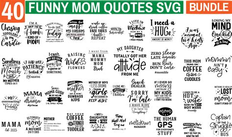 Funny sarcastic Mom svg bundle. Quotes and Sayings Hand Drawn Hand ...