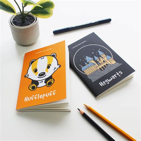 Official Harry Potter Hufflepuff House Themed A6 Blank Pocket Notepads ...