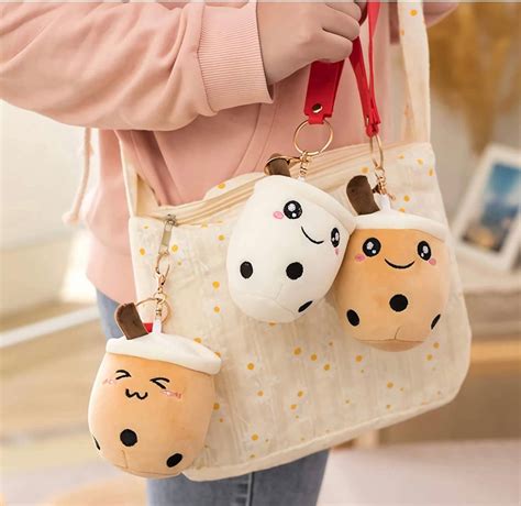 Cute Boba Tea Plushy is a must have this season! Clip it to your purse ...