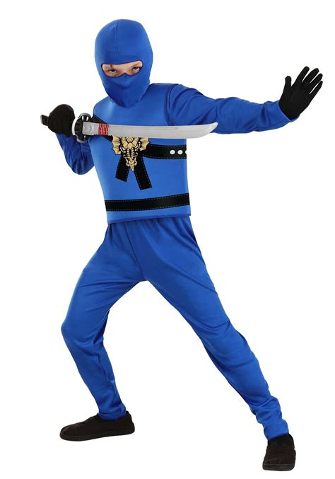 Kid's Blue Ninja Master Costume | Ninja Costumes