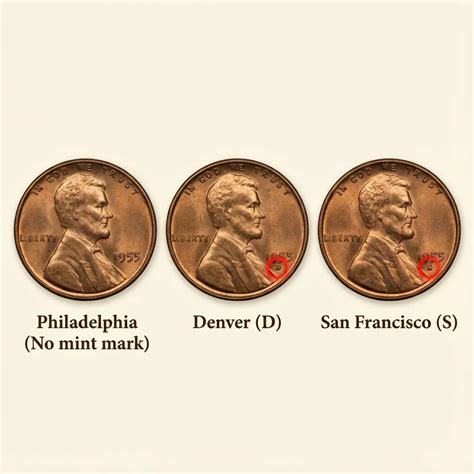 1955 Cent Value: Mint Varieties, Rarity, And Current Prices - Coins Value