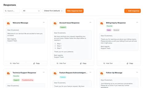 Response Templates & Snippets Manager for Customer Support - Support ...