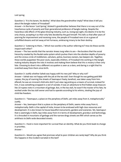 Image result for Lost Spring Line by Line Explanation