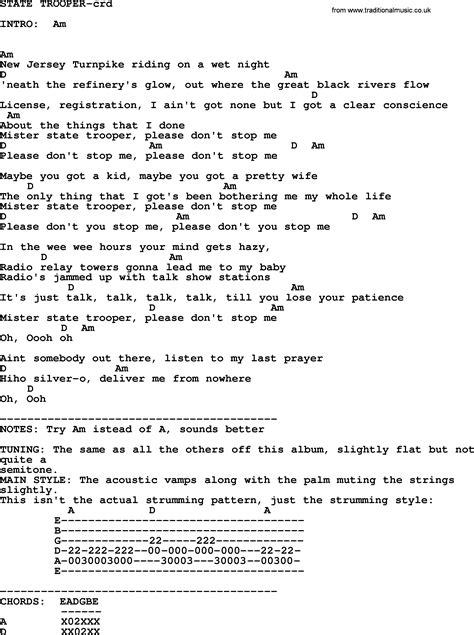 Image result for Bruce Springsteen State Trooper