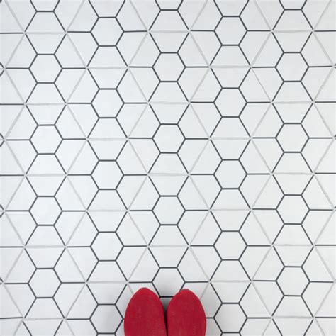 Affinity Tile (Sample) Palm Honeycomb Hex White 6-in x 8-in Matte ...