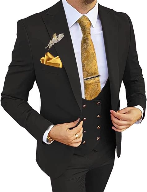 Sunricher Slim Fit 3 Piece Wedding Suit for Men - Blazer, India | Ubuy